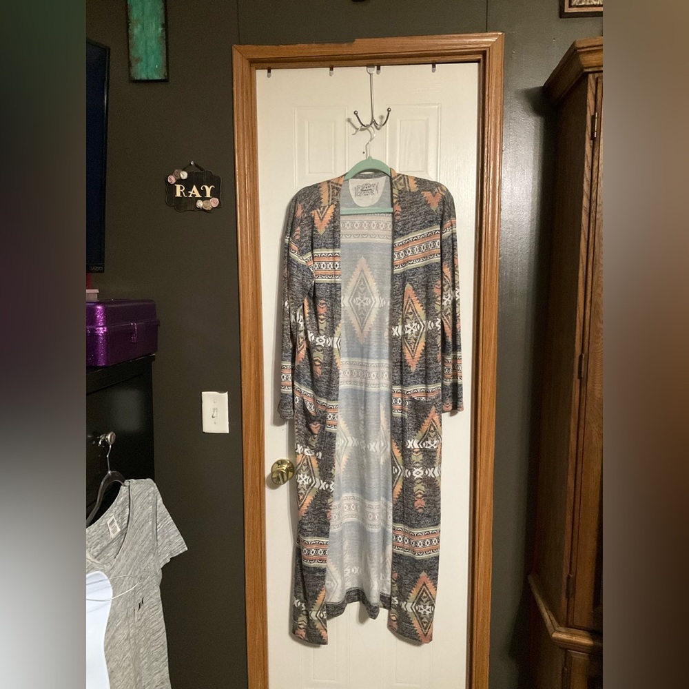 🧡western Aztec cardigan duster
